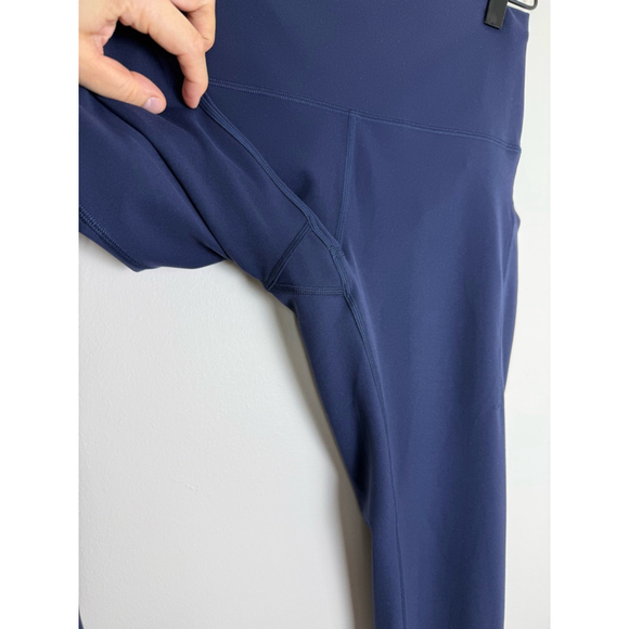 Women's Lululemon Wunder Train HR Tights Pockets Leggings Size 6 Navy Blue 28” - Picture 6 of 10